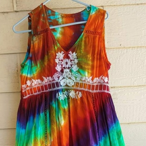 The most amazing tie dye dress! Size Large - Picture 3 of 9